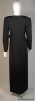 NOLAN MILLER Black & White Gown, Drape Detail Size 6