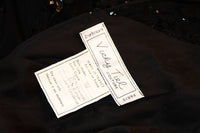 VICKY TIEL Sequined Lace Black Gown Size 38