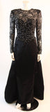 VICKY TIEL Embellished Lace Gown Size 38