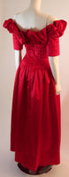 NOLAN MILLER Cardinal Red Tufted Silk Gown
