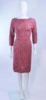 SYDNEY'S 1960s Pink and Black Stretch Knit Cocktail Dress Size 2-4