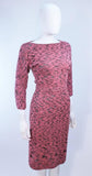 SYDNEY'S 1960s Pink and Black Stretch Knit Cocktail Dress Size 2-4