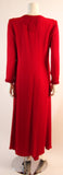 OSCAR DE LA RENTA Kaftan Inspired Red Silk 2 pc Pant Suit