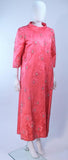 VINTAGE Circa 1950s Pink Silk Beaded Opera Coat Size 6