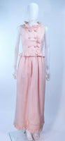 COURREGES Couture Pink Skirt and Blouse Ensemble Size 2