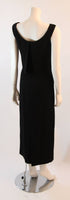 DOROTHY O'HARA Black Silk Crepe Gown with Drape