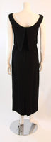 DOROTHY O'HARA Black Silk Crepe Gown with Drape