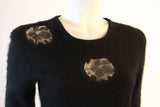 KRIZIA MAGLIA Sweater with Lace Inset and Metallic Skirt