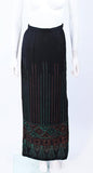 VINTAGE Circa 1970s Black 3 pc Sequin Pantsuit Ensemble Size 0-2