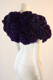 RANDI RAHM COUTURE Purple Beaded Velvet Gown Size 4-6