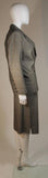 YVES SAINT LAURENT Gray Wool Plaid Skirt Suit Size 38