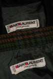 YVES SAINT LAURENT Wool Plaid Skirt Suit w/ Velvet Details Size 4