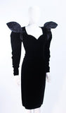 LANVIN Black Dramatic Velvet Cocktail Dress Size 6