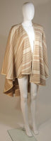 VINTAGE Circa 1960s Cream & Nude Wool Cape & Skirt Set Size 6-10