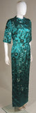 VINTAGE Circa 1960s Custom Emerald Gown & Jacket Size 4-8