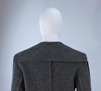 COMME DES GARÇONS Gray Boiled Wool Coat Size S