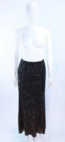 BILL BLASS Black and Brown Sequin Ombre Skirt Size 6