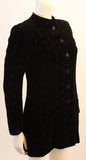 YVES SAINT LAURENT 1970s Black Velvet Blazer Nehru Collar