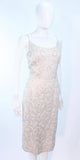 HAUTE COUTURE INTERNATIONAL 1960s  Ivory Cocktail Dress Size 8