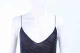 AMANDA WAKELY Black Beaded Silk Chiffon Gown Size 8