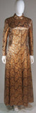DYNASTY Bronze Paisley Coat with Beaded Belt Size 4-6