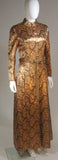 DYNASTY Bronze Paisley Coat with Beaded Belt Size 4-6
