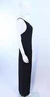 GIORGIO ARMANI Black Silk Asymmetrical Gown Size 44