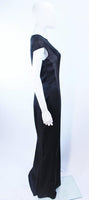 RICHARD TYLER Black Silk and Chiffon Sheer Gown Size 8