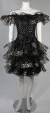 VICTOR COSTA Black with Metallic Accents Cocktail Dress Size 2