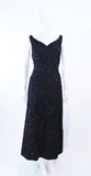 VINTAGE Circa 1960s Black Sequin Lace Gown Size 10