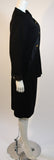 CHANEL 1990s Black Wool Silk Ribbon Jacket and Skirt Suit
