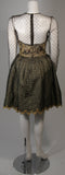 VICTOR COSTA Black with Gold Accents Cocktail Dress Size Small