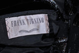 FRANK TIGNINO Velvet, Silk Black and Silver Gown Size 6