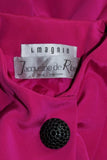 JACQUELINE DE RIBES Silk Magenta Skirt Suit Size 6