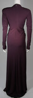 ROBERTO CAVALLI Purple Silk Jersey Gown Size 40