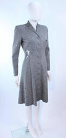 KAY COLLIER Grey Wool Coat Dress with Sequin Applique Size 2-4
