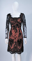 FE ZANDI Black Lace Embellished Cocktail Dress Size 8