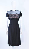 J. HARLAN Silk and Lace Cocktail Dress w/ Sheer Details Size 8