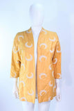 DON LOPER 1950s Yellow Silk Coat and Dress Size 2