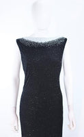 JOVANI Black and White Beaded Gown Size 6-8