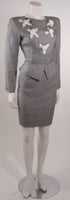 VICKY TIEL Linen and Wool 2 pc Jacket and Skirt Suit