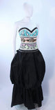 BRIAN WINSTON Black Tiered Gown, Beaded Bodice Size 8