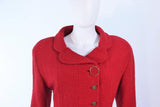 KARL LAGERFELD Red Boucle Skirt Suit Size 14