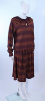 MISSONI Bronze and Purple Metallic Knit Skirt Set Size 8