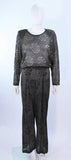 MISSONI Black & Gold Floral Metallic Knit Pant Set Size Size 46