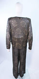 MISSONI Black & Gold Floral Metallic Knit Pant Set Size Size 46