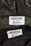 MISSONI Black & Gold Floral Metallic Knit Pant Set Size Size 46