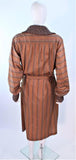 MISSONI Khaki Striped Coat with Knit Trim Size 10