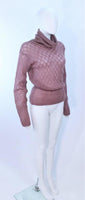 MISSONI Mauve Knit Wool Turtleneck Sweater Size 8