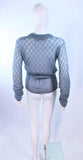 MISSONI Sky Blue Wool Knit V-Neck Sweater Size 8